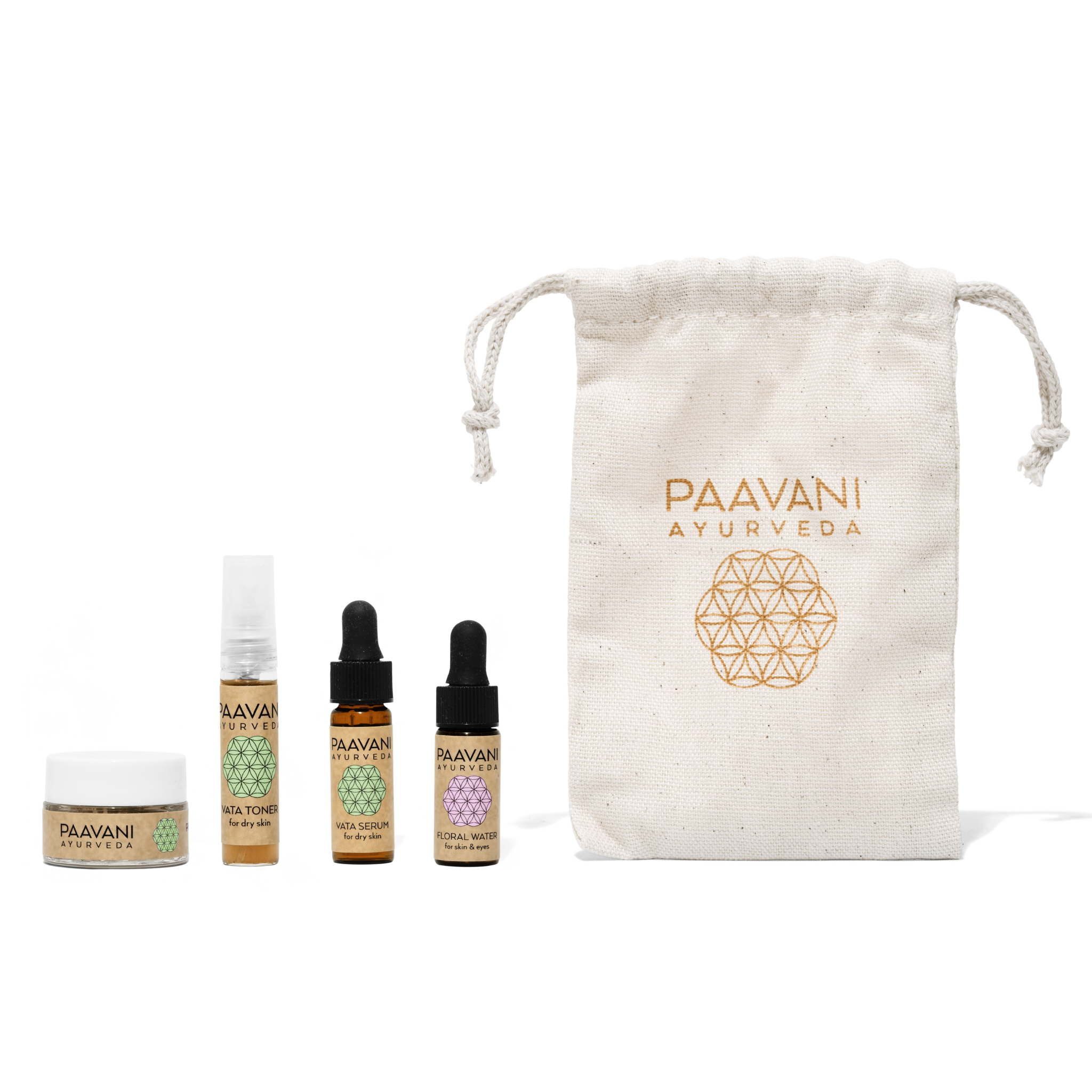 Vata Skincare Ritual | Sample Size Ayurvedic Kit for Dry Skin